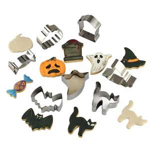 Ensemble de moules à pâtisserie pour <span class=keywords><strong>Halloween</strong></span> en acier inoxydable, <span class=keywords><strong>emporte</strong></span>-pièce fantôme <span class=keywords><strong>citrouille</strong></span> pour biscuit fondant gâteau chocolat bonbon rectangle - Product Image 6