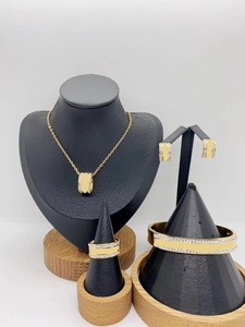 Moda oro Chunky catena collana bracciale anello orecchini gioielli Set per <span class=keywords><strong>donna</strong></span> - Product Image 5