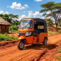 Tuk Tuk Électrique 3000W 6 Places 72V Vitesse 60km/h Pneus à Vide 12 Pouces Certifié CEE Rickshaw Passager avec Communication CAN Bus