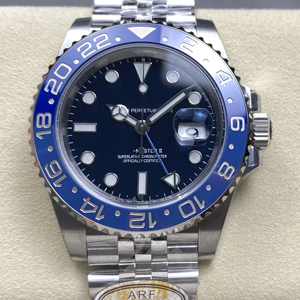 Reloj Mecánico de Lujo, Super Calidad, Resistente al Agua, 40mm, Fábrica AR, Acero 904L, Movimiento 3285, Cerámica Azul, Diver GMT Blueberry - Product Image 1