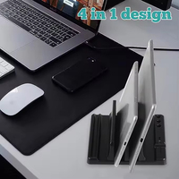 LOGO personnalisé 4 en 1 support vertical pour ordinateur portable support de station d'accueil pour ordinateur portable de bureau pour MacBook fentes support pour ordinateur portable en plastique