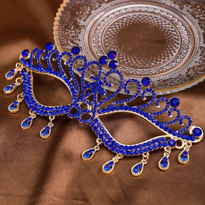 Máscara de Pedrería para Disfraces de Novia, Accesorios para Fiestas de Boda, Máscara con Flecos de Pedrería, Accesorios para Vestidos de Banquete - Product Image 5