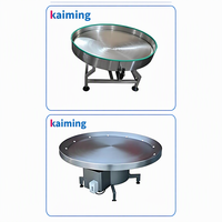 Empileur de disques en acier inoxydable, alimentateur rotatif à plateaux pour le stockage des produits finis (arachides, noix de pin, noix de pécan)