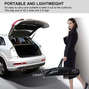 شاشة عرض محمولة مع حامل مقاس 100/120 بوصة، شاشة إسقاط 16:9 بدقة 4K عالية الوضوح للعرض الأمامي للأفلام مع حقيبة حمل - Product Image 4