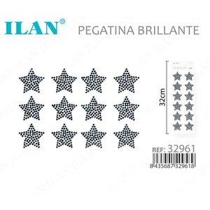 Adesivo Decorativo ILAN a Forma di Stella con Strass Scintillanti 32cm - Product Image 3