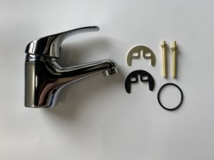 Grifo Mezclador <span class=keywords><strong>de</strong></span> Lavabo Cerámico Moderno Contemporáneo <span class=keywords><strong>de</strong></span> 40MM CE, <span class=keywords><strong>Monomando</strong></span> <span class=keywords><strong>de</strong></span> Agua Fría/Caliente con Cartucho, Montaje en Cubierta, <span class=keywords><strong>Manguera</strong></span> <span class=keywords><strong>de</strong></span> Acero Inoxidable - Product Image 3