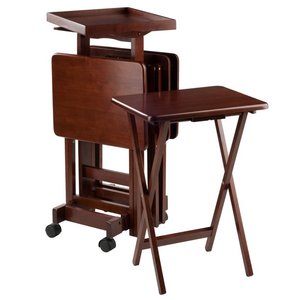 <span class=keywords><strong>Tv</strong></span> Tray Table Juego plegable de 4 <span class=keywords><strong>con</strong></span> rueda Camping <span class=keywords><strong>Mesa</strong></span> plegable <span class=keywords><strong>TV</strong></span> Cena Bandejas plegables <span class=keywords><strong>Mesa</strong></span> - Product Image 3