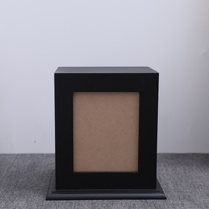 Caixa Memorial Quadrada de Madeira para Cinzas de Animais de Estimação, Multicolorida para Gatos e Cães com Porta-Retrato e Gravação - Product Image 3
