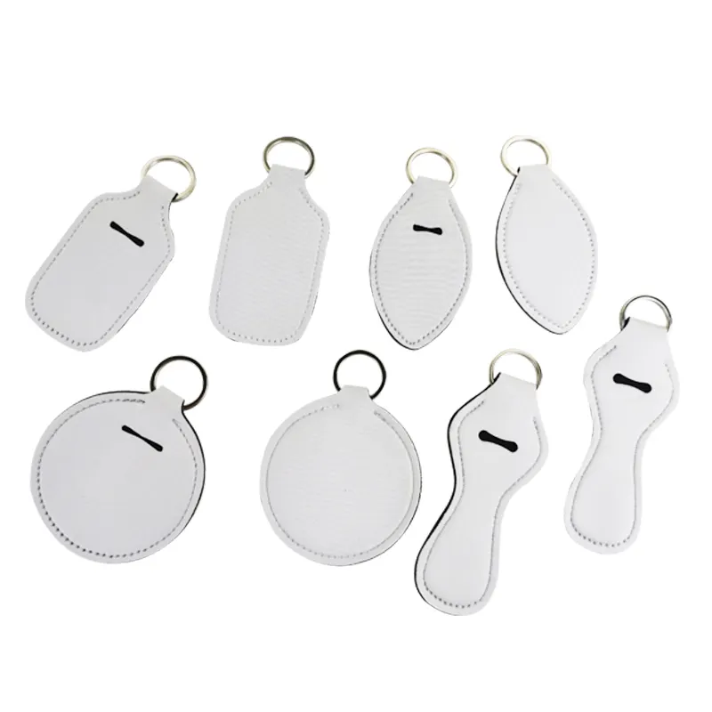 Porte-clé en néoprène, blanc, brillant à lèvres, en néoprène, blanc, accessoire pour Sublimation, 1 pièce, OEM/ODM