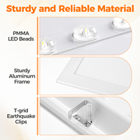 Panel LED Plano Empotrable de 2x4FT 2x2FT 60W 6000K, Luz de Techo Empotrada con Retroiluminación, Ideal para Dormitorio
