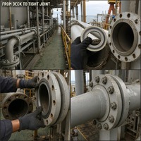 Joint en graphite métallique spiralé avec anneaux intérieur et extérieur pour tuyauterie de plateforme offshore, 10 pièces MOQ, livraison en 7 jours