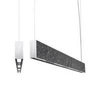 OEM/ODM Desain Baru Garis Target Dimmable Tata Letak Kustom LED Linear Kantor Liontin Lampu Grille Pencahayaan