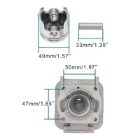 GOOFIT-Kit de cilindro completo de 2 tiempos, 40mm, 40-5, con reemplazo de pistón para Scooter de Gas de 2 tiempos, 43cc, 47cc, Mini bicicleta de bolsillo