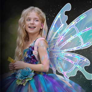 Fille Jouets Électrique Fée Ailes D'ange Sparkling Glowing Butterfly Wings avec Lumières Alas De Mariposa Moving - Product Image 5