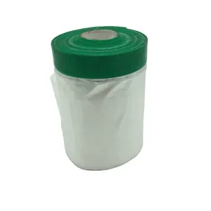 BSCI Fabbrica verde nastro adesivo di plastica pellicola di protezione della vernice nastro adesivo PE mascheramento pellicola con dispenser