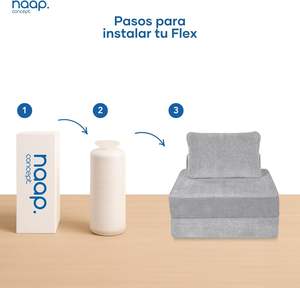 Colchón de espuma convertible plegable Dareko 100% espuma de alta densidad firmeza media 5cm de espesor fácil de mover para sala de estar - Product Image 5