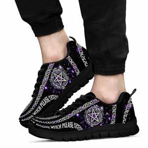 Witch Please Purple Pentagram Sneakers Drop Shipping Zapatos para correr al aire libre resistentes a la suciedad Imprimir bajo demanda Zapatos <span class=keywords><strong>de</strong></span> plataforma Casuales - Product Image 2