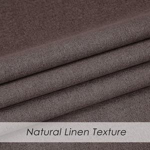 Rideaux occultants thermiques en <span class=keywords><strong>toile</strong></span> <span class=keywords><strong>de</strong></span> <span class=keywords><strong>jute</strong></span> rustique en lin, 2 panneaux, œillets, style américain, ignifuges, toutes saisons - Product Image 5