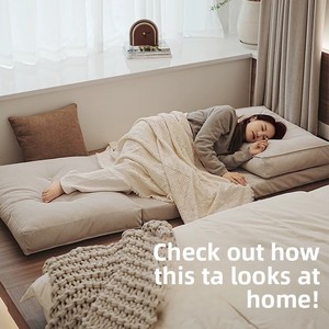 Divano <span class=keywords><strong>Letto</strong></span> Pieghevole in Tessuto con Struttura in Legno Personalizzabile, Divano Singolo Trasformabile per Uso Domestico - Product Image 3