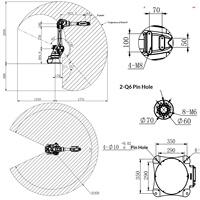 Robot six axes Bronte BRTIRUS1820A pour la manutention automatique de chargement/déchargement, l'assemblage, la soudure, l'estampage, bras mécanique