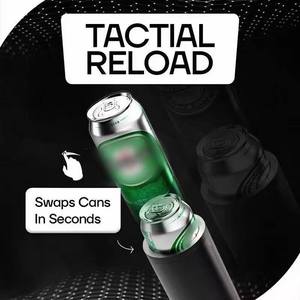 Tactical Reload <b>Can</b> Holder 7 Inch Insulated Neoprene Double Deck Beer <b>Cooler</b> with Pull on Closure for <b>Cans</b> Novelty Style - Product Image 5