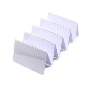 CR80 मानक आकार मुद्रण योग्य प्लास्टिक रिक्त कार्ड पीवीसी सफेद कार्ड