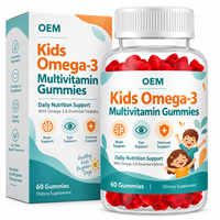 Premium Kinder Omega 3 Multivitamine Gummies Hartvormige Pectine Kauwtabletten voor Dagelijkse Voedingsondersteuning OEM Private Label Aanbod