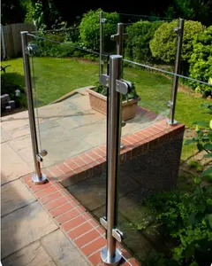 YL glass balcony railing post stainless steel balustrade will not rust 316 material