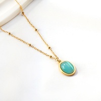 Collares de Moda con Colgante, Diseño de Lujo Ligero, Estilo Hip-hop, Collar de Acero Inoxidable para Mujer