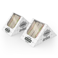 Boîtes à sandwich en carton personnalisées de qualité alimentaire, emballages alimentaires jetables à emporter