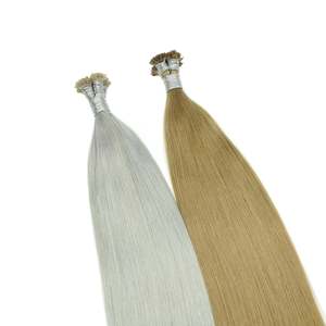 Pointe en F en kératine, cheveux 100% humains vierges, brillance de verre, résistants à la décoloration, faible MOQ, en stock, livraison rapide - Product Image 2