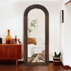 Specchio Inclinato RAINHOU di Tendenza <span class=keywords><strong>con</strong></span> <span class=keywords><strong>Cornice</strong></span> Artistica Irregolare in Legno Massello per Camera da Letto Minimalista e Arredamento <span class=keywords><strong>con</strong></span> Accenti Naturali - Product Image 2