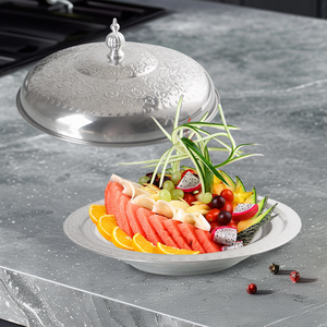 Atacado personalizado multi-especificações aço inoxidável casamento tigelas comida árabe servindo atrito pratos e placas cobertas bacias - Product Image 1