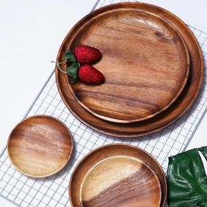 Assiettes jetables <span class=keywords><strong>pour</strong></span> bébé en <span class=keywords><strong>bois</strong></span> d'acacia écologiques, personnalisables en gros, avec design minimaliste et logo sur mesure <span class=keywords><strong>pour</strong></span> la cuisine - Product Image 3
