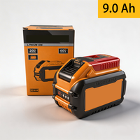 Batterie Li-ion FLEXVOLT 9,0 Ah 20 V/60 V DCB609 la plus vendue, 180 Wh, pour outils électriques robustes (meuleuse, clé, perceuse)