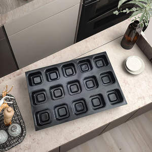 Vente flash - <span class=keywords><strong>Moule</strong></span> à pain <span class=keywords><strong>rectangulaire</strong></span> en métal avec revêtement PTFE écologique, antiadhésif, pour four - Product Image 4