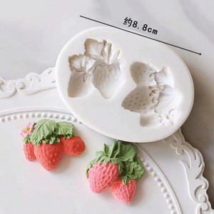 Strawberry Fondant Silicone Mold 8.8cm Flexible Cake Decorating Mold For Baking And Pastry Tools - Product Image 1