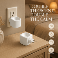 Diffuseur d'arômes mural en céramique blanche, désodorisant électrique pour salle de bain et maison, chauffe-parfum en porcelaine à brancher sur prise