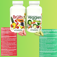 Approvisionnement direct usine OEM – Capsules de fruits et légumes : Ingrédients pour améliorer l'équilibre chez les femmes, les hommes et les enfants