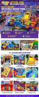 JOYFUNL FUN Cirque de Carnaval Gonflable Aire de Jeux Gonflable pour Enfants