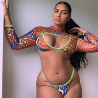 Maillot de bain sexy de luxe DS Micro Bikini mature XXXXXXL string grande taille ensemble bikini 3 pièces pour femmes imposantes