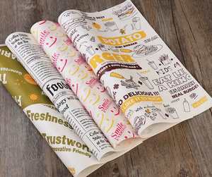 Papel de Envolver para Sándwiches Biodegradable Uchampak, Papel Antigrasa para Hamburguesas, Hojas de Grado Alimenticio, Papel Antigrasa con Logotipo Personalizado - Product Image 3