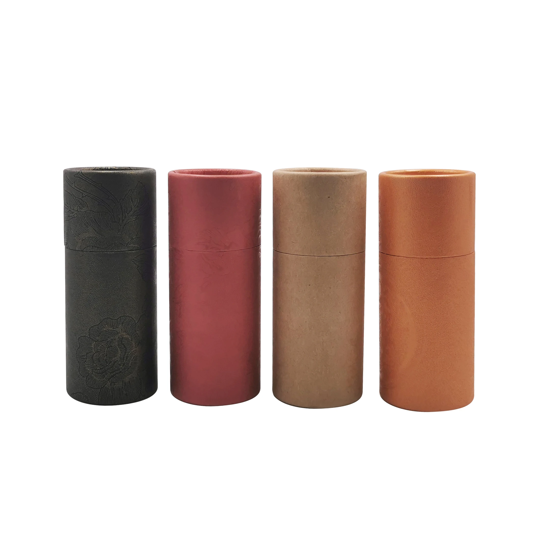 Hot Sale Custom 10ml 20ml 30ml 50ml 100ml Skincare Cosmetic Essential Oil Packing Round Cylinder Kraft Cardboard Paper Tube