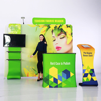 10 * 10ft support d'exposition Portable en aluminium stand sans outil exposition 3x3 m affichage stand d'exposition rétractable pour salon commercial