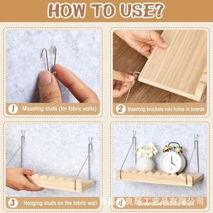 Wooden Wall Mounted <b>Shelf</b> Wave Shape Hanging Storage <b>Rack</b> For Bedroom Office Organizer - Product Image 3