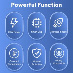 Chargeur rapide magnétique USB-C et USB 20W QC3.0 avec protection contre les courts-circuits pour téléphones portables et ordinateurs portables (prises US/EU/UK) - Product Image 3