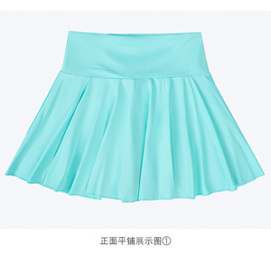 Rok dan Celana Tenis Wanita Pinggang Tinggi dan Pengangkat Pinggul, Rok Fitness Anti Silau, Rok Yoga Lipit untuk Latihan - Product Image 3