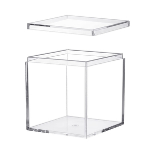 wholesale mini acrylic gift plastic box with lids clear small acrylic candy boxes for sale