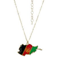 Nuoxin 2025 nouveauté carte afghane collier drapeau afghan collier pour un usage quotidien