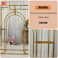 Arco Decorativo para Bodas, Eventos y Fiestas, Arco de Acero Inoxidable Dorado para Fondo de Escenario